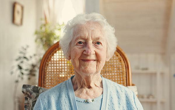 older lady smiling
